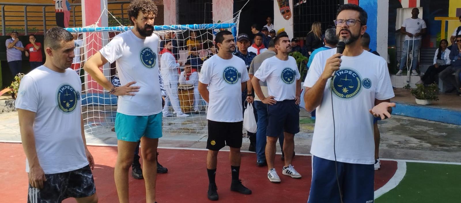 Camilo Umaña, Viceministro de Política Criminal y Justicia Restaurativa, este miércoles en la Cárcel Modelo