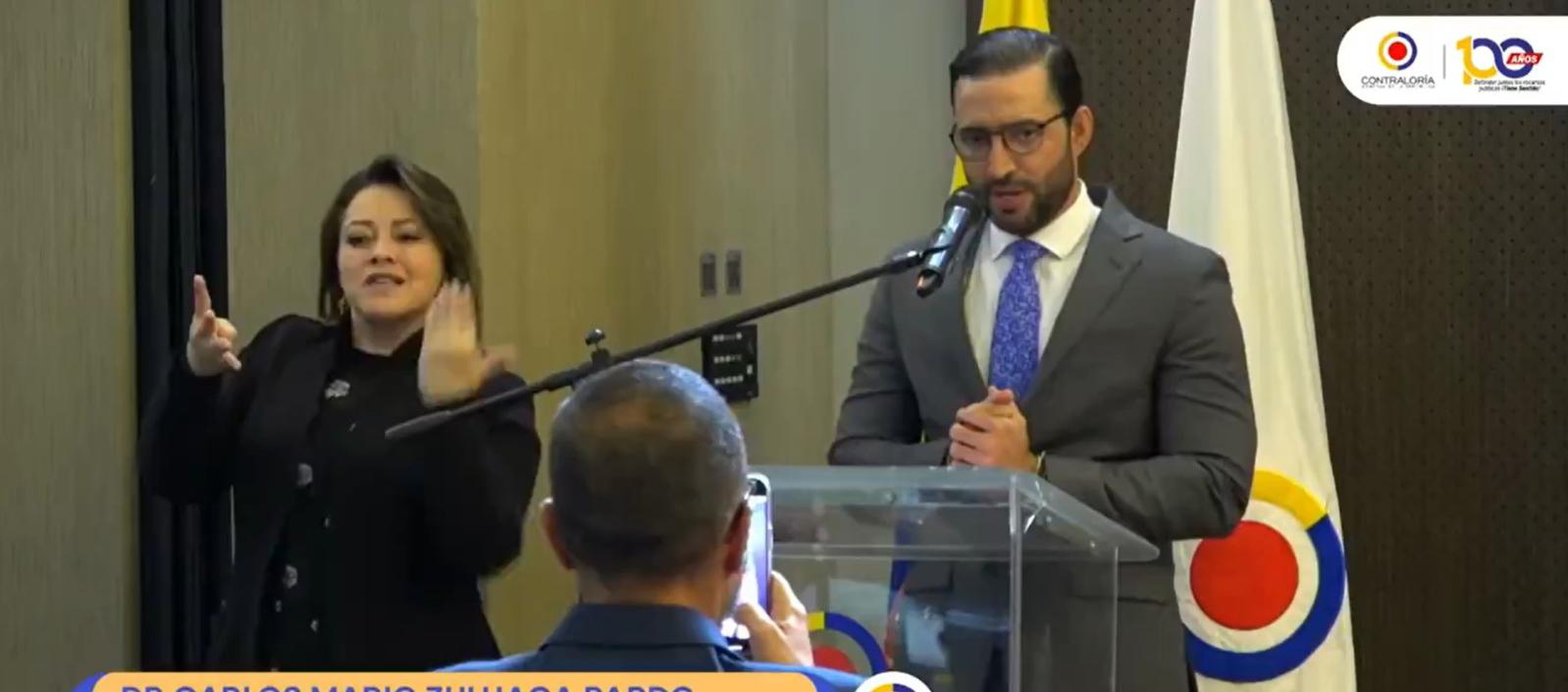 Vicecontralor en función de Contralor General, Carlos Mario Zuluaga.