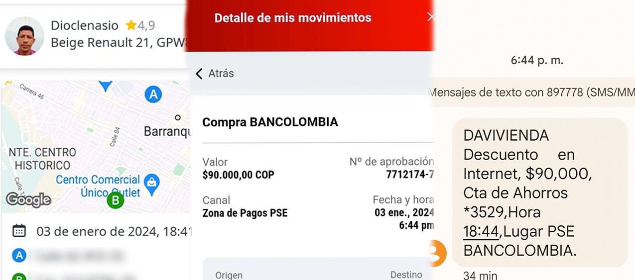 La oferta y lo que se pagó por el servicio InDrive.