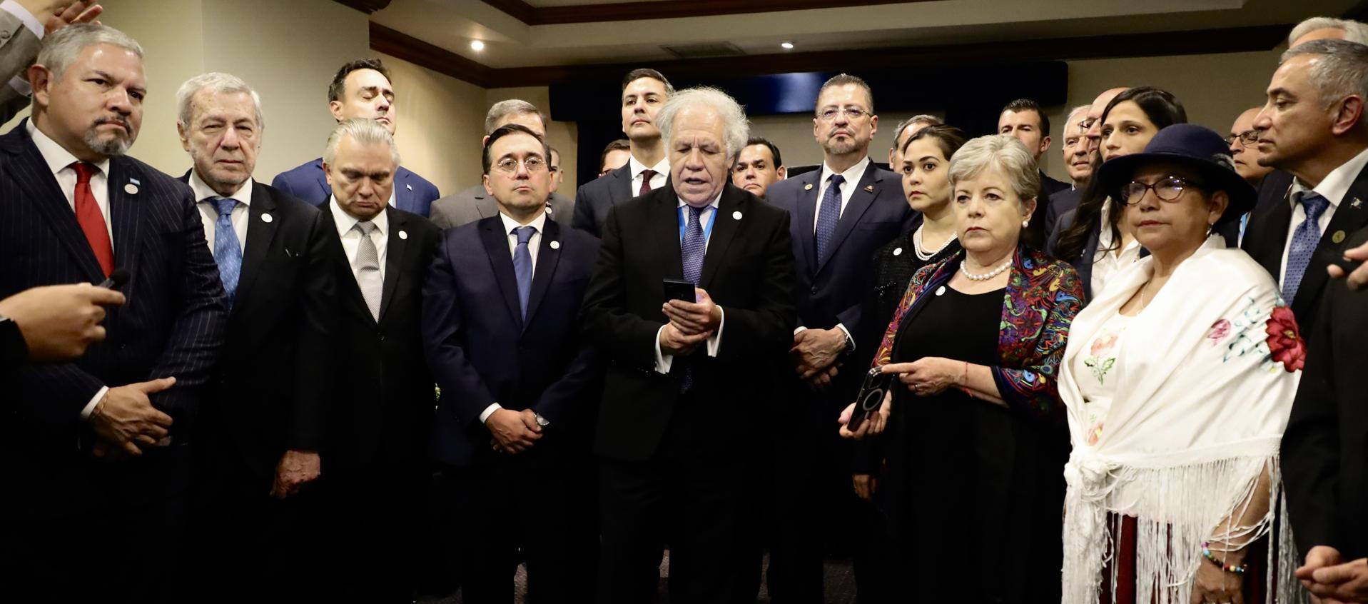 Luis Almagro, secretario general de la OEA, en el pronunciamiento oficial sobre Guatemala