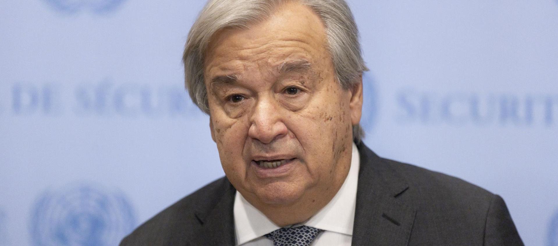 António Guterres, secretario general de Naciones Unidas.