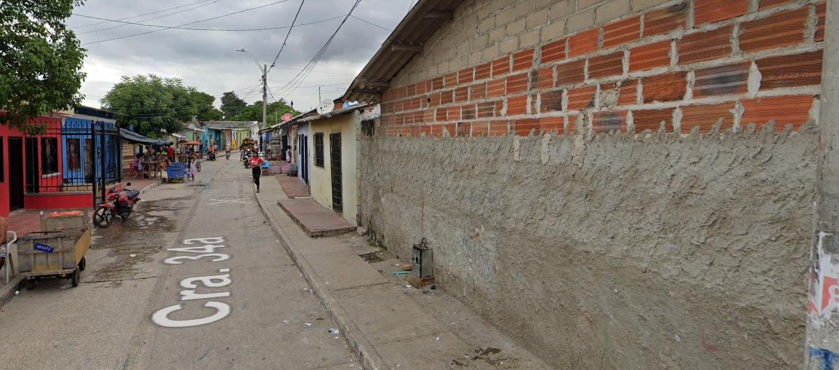 Sector donde se registró el ataque sicarial. 