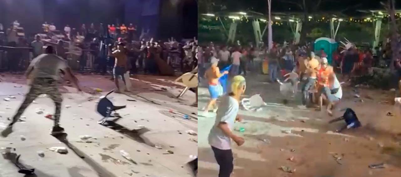 Batalla campal en Puerto Colombia.