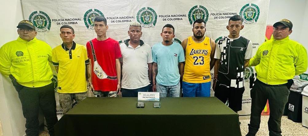 Capturados en el barrio El Bosque.