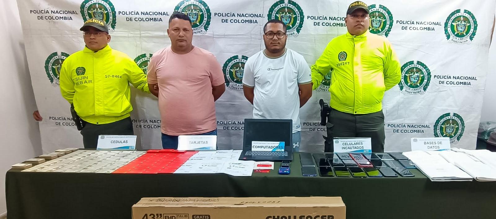Fabio Rafael Vallejo y Wilmer Jesús Gutiérrez Martínez, los capturados.