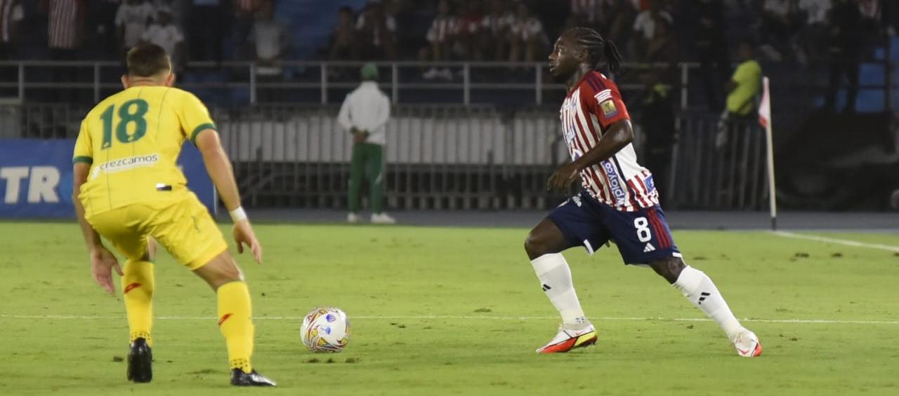 Yimmi Chará marcó en la última victoria de Junior ante Millonarios en Bogotá.