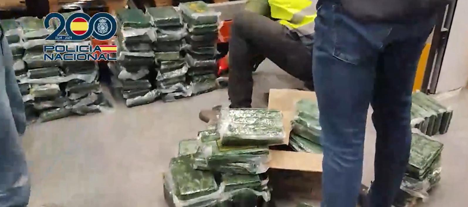 Cocaína incautada en España. 