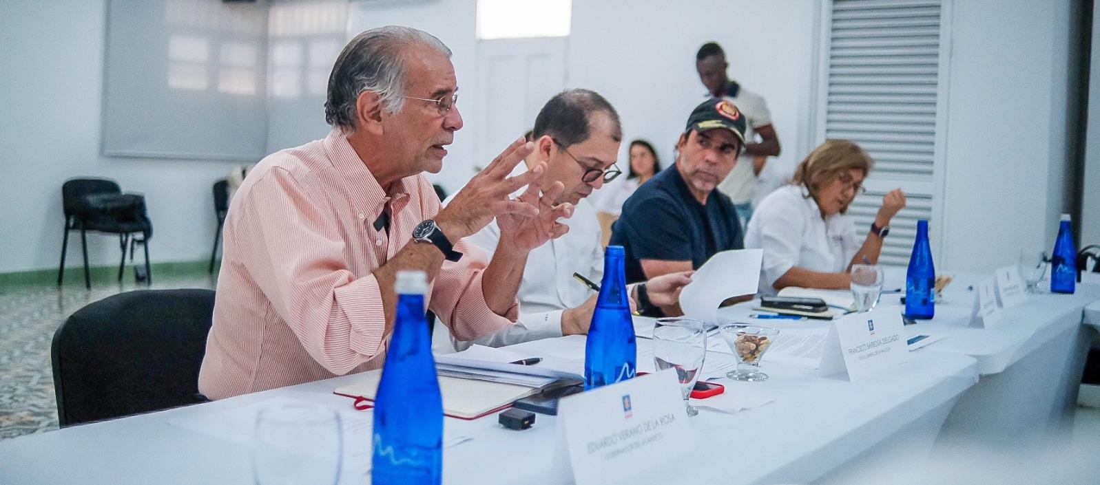 El gobernador Eduardo Verano en la reunión del Consejo de Seguridad