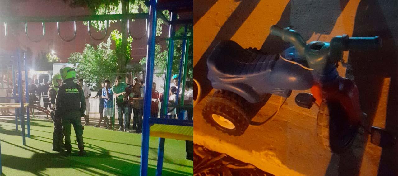 Parque del barrio San Antonio donde fueron asesinados padre e hijo