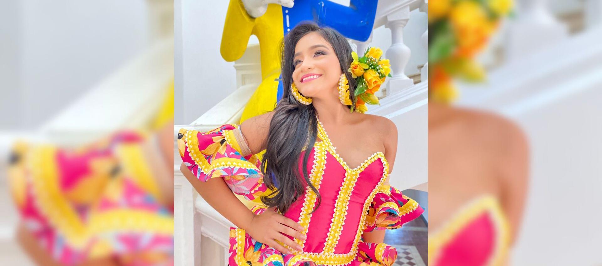 Giselle Muñoz de Alba, reina del Carnaval de Sabanagrande.