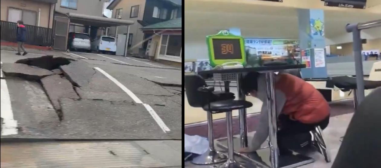 Imágenes del impacto del terremoto.