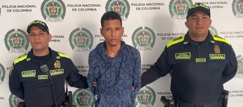 José Cabarcas Sandoval, capturado por extorsión.