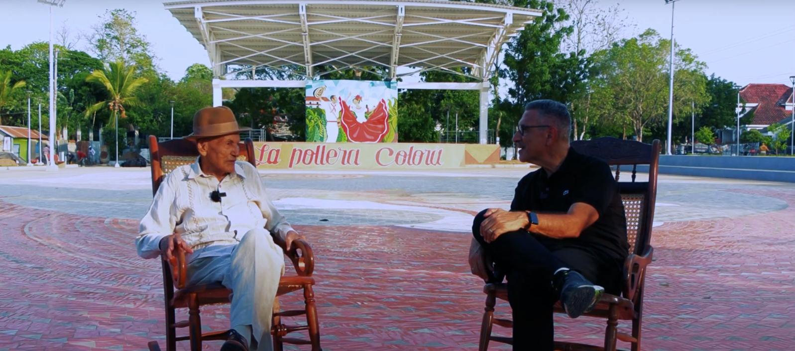 El compositor y clarinetista sucreño Juan Bautista Madera en la entrevista con Jorge Cura