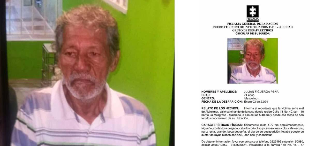 Julián Figueroa Peña, abuelo desaparecido. 