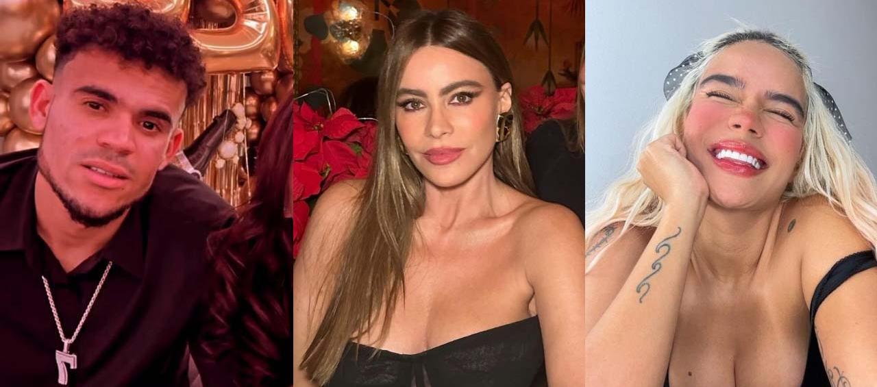 Luis Díaz, Sofía Vergara y Karol G.