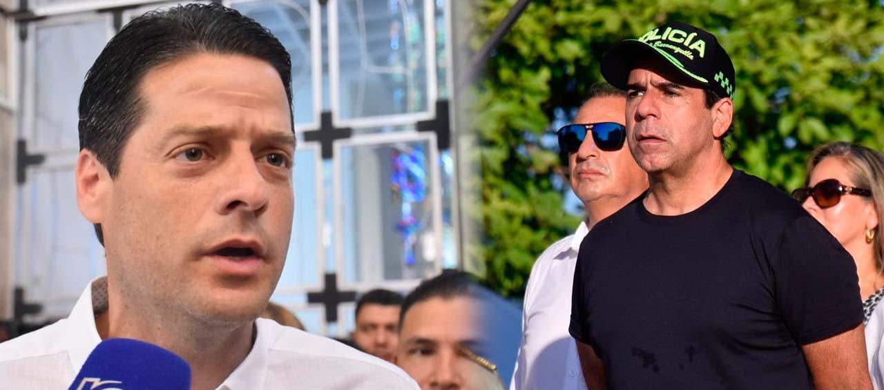 El senador Mauricio Gómez y el Alcalde Alejandro Char