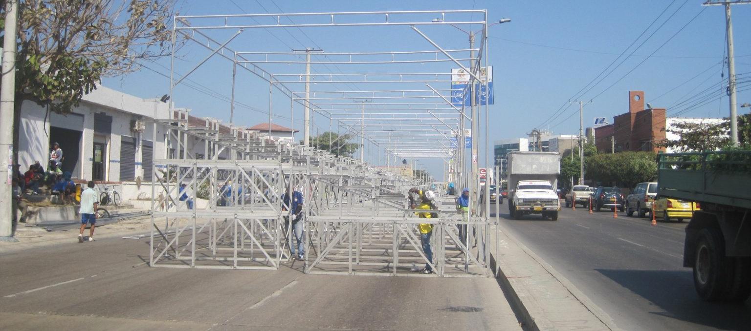 Montaje de los palcos.