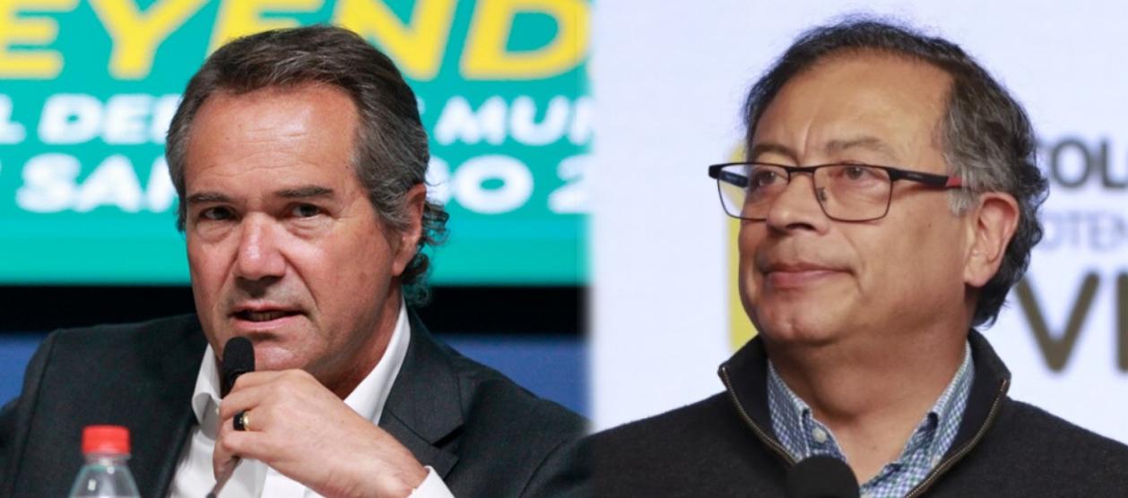 Neven Ilic, presidente de Panam Sports, y Gustavo Petro.