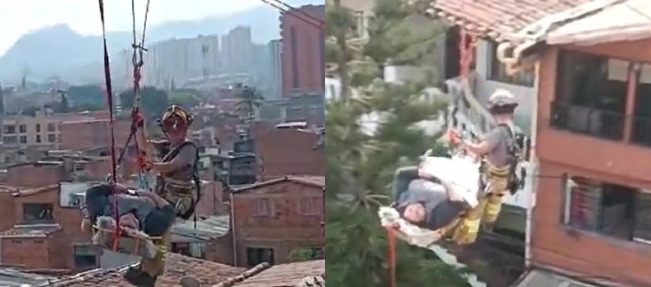 La mujer tenía que recibir atención médica por una lesión en una pierna.