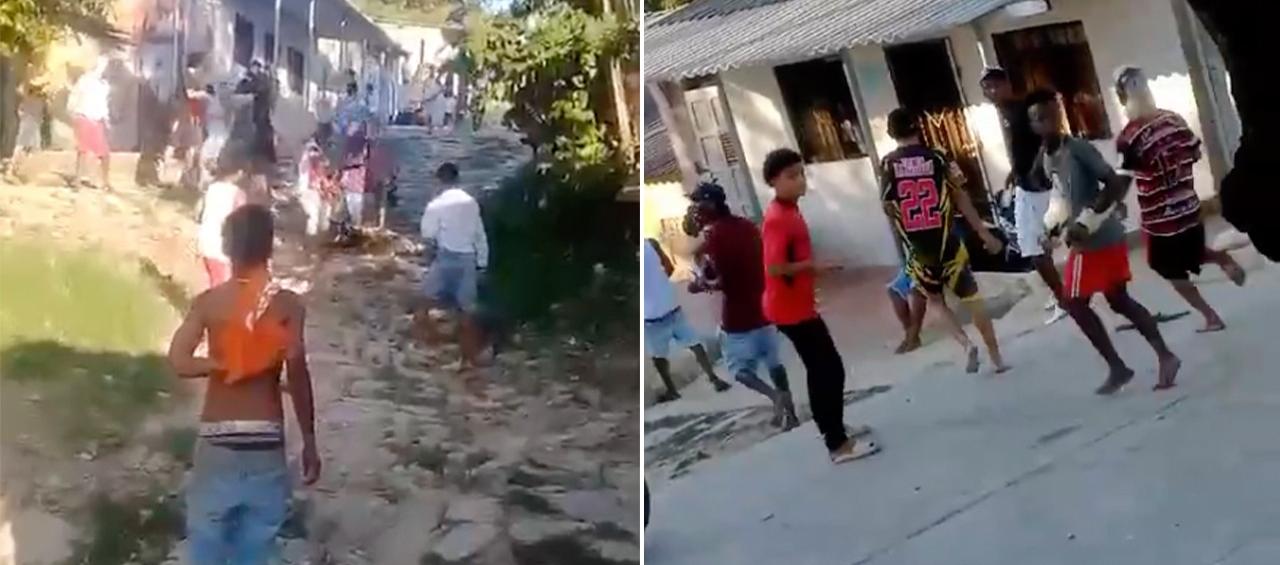 Enfrentamiento entre pandillas en el barrio Nueva Colombia.