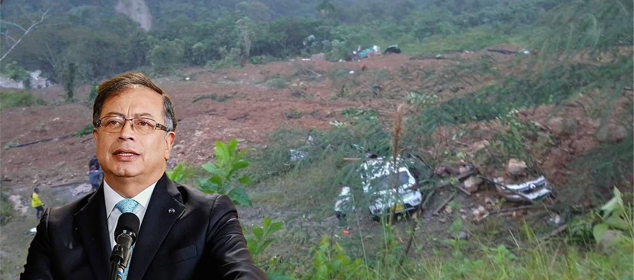 Gustavo Petro se pronunció sobre la tragedia en la vía Medellín-Quibdó.