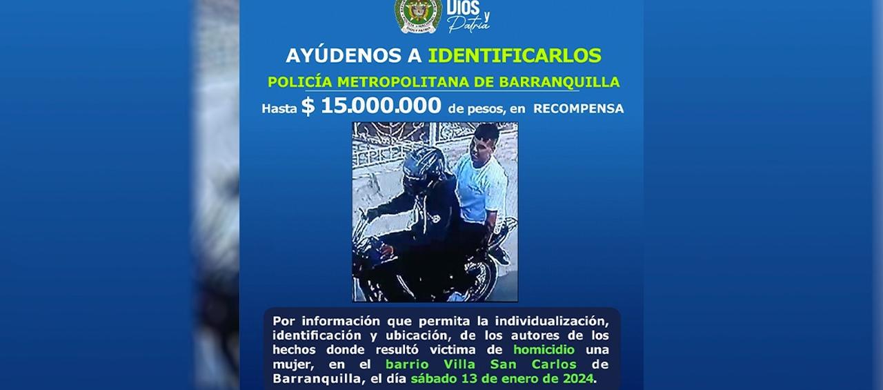 Cartel de búsqueda de los presuntos homicidas. 