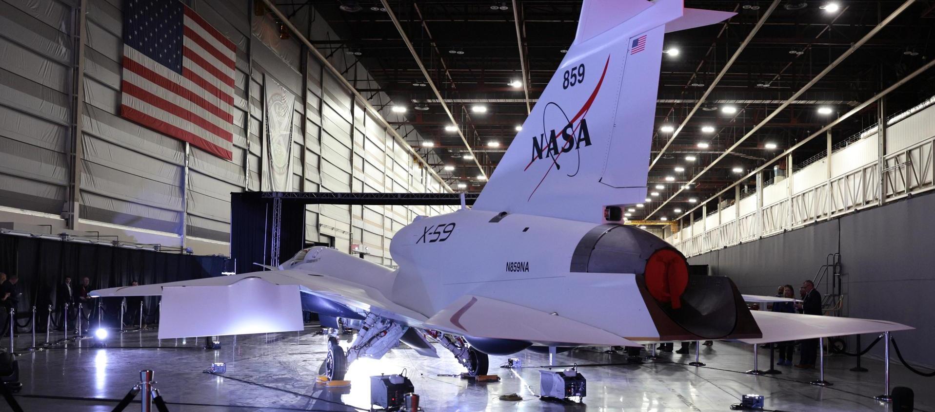 El avión supersónico X-59, desarrollado por la NASA y Lockheed Martin Skunk Works
