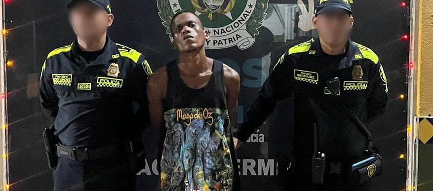 Una de las personas capuradas en Cartagena