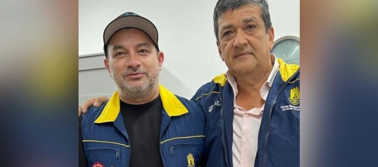 Fernando Fiorillo, nuevo Jefe de la Oficina de Gestión del Riesgo, y Remberto Quintero, coordinador operativo de emergencias