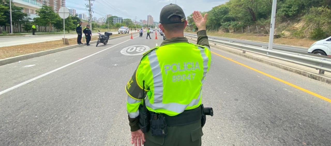 Operativos viales en Barranquilla durante este Puente Festivo. 
