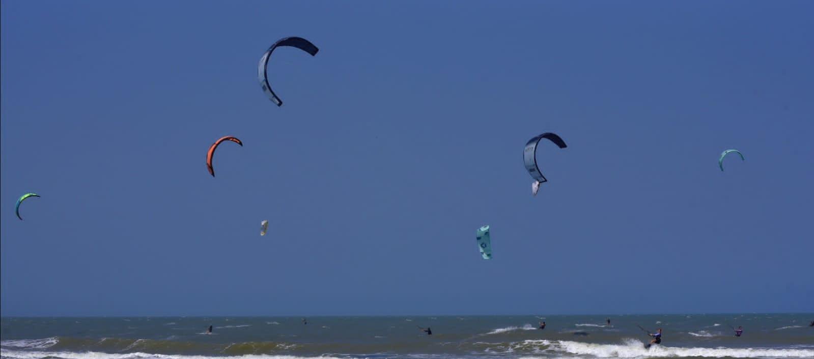 La Copa del Mundo de Kitesurf se realizó durante dos años consecutivos en Salinas del Rey. 