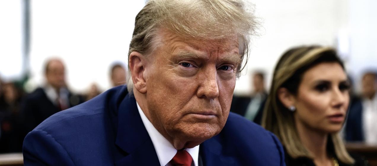 Donald Trump, expresidente de Estados Unidos, en la Corte Suprema del Estado de Nueva York. 