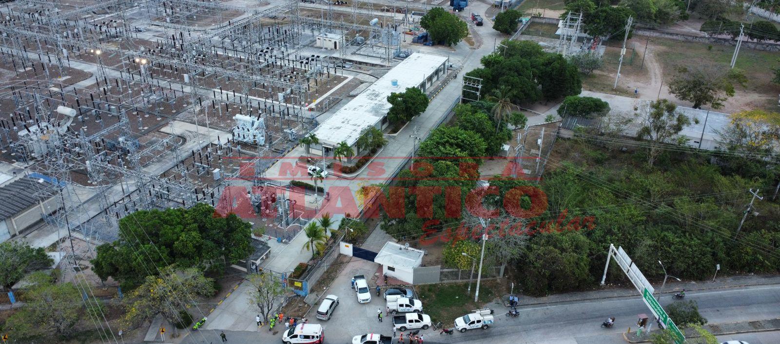 Incendio en subestación ISA de Sabanalarga 