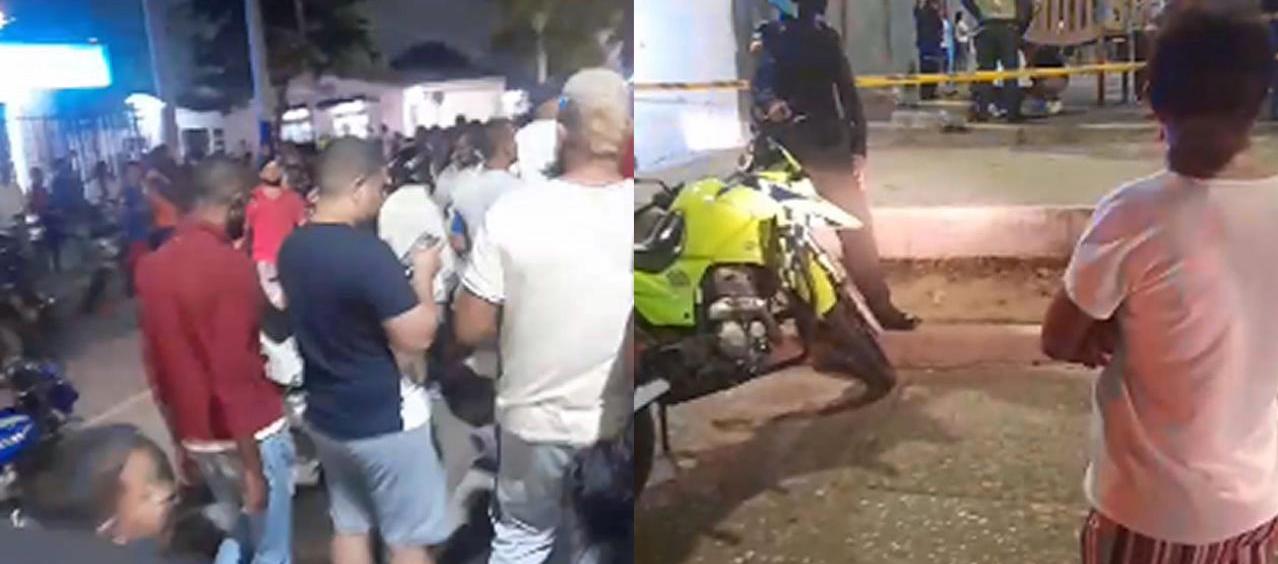 Momentos en que fueron abatidos los presuntos ladrones. 