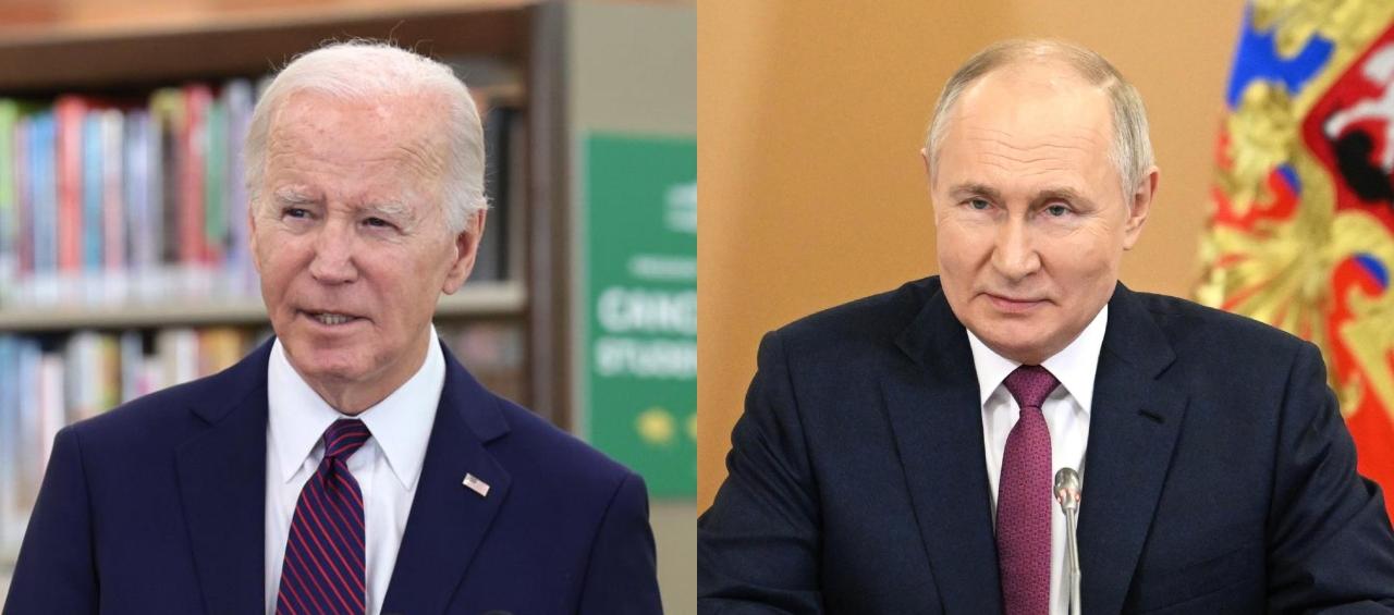 El Presidente de EE.UU., Joe Biden, y el Presidente ruso, Vladimir Putin.