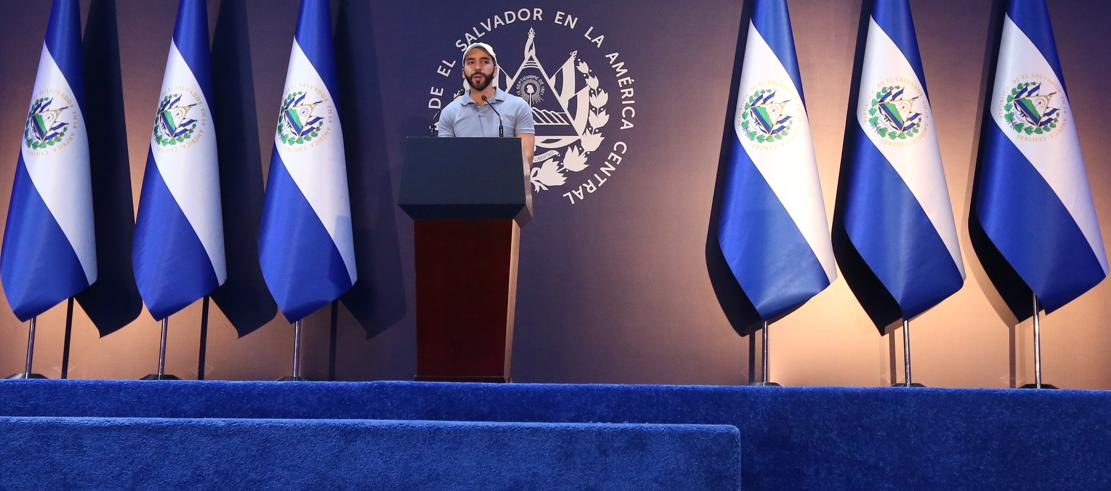 El presidente de El Salvador, Nayib Bukele.