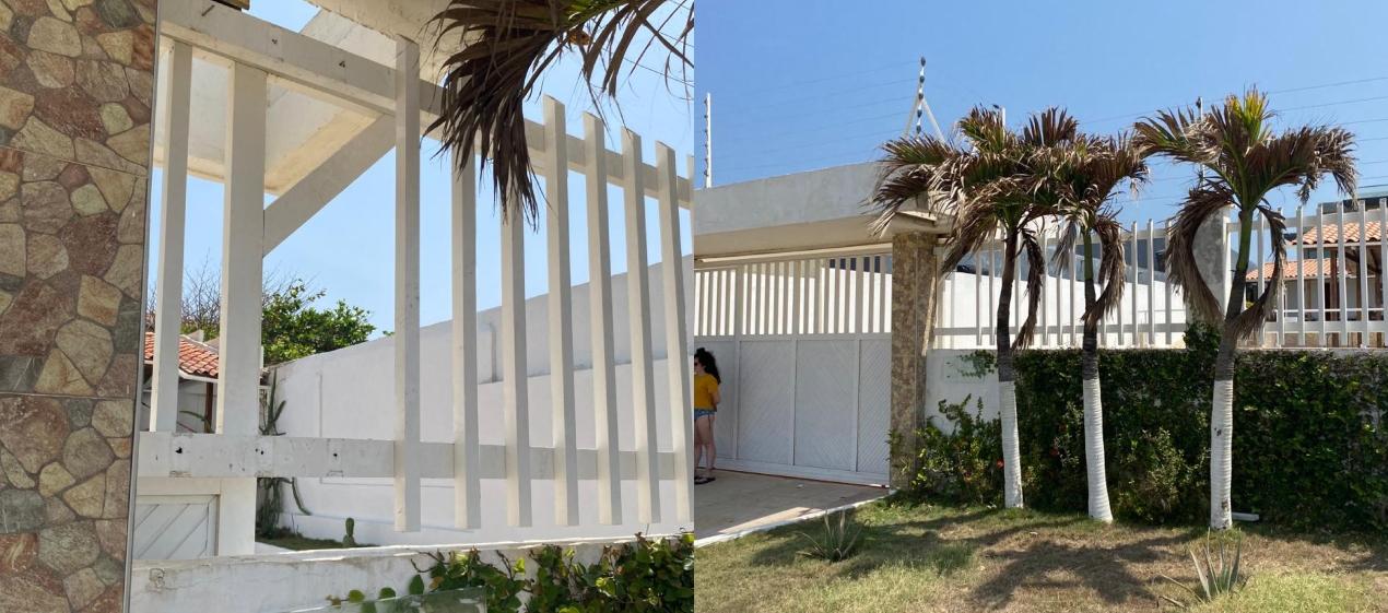 Por esta zona de las rejas que violentaron ingresaron los ladrones a la cabaña. 