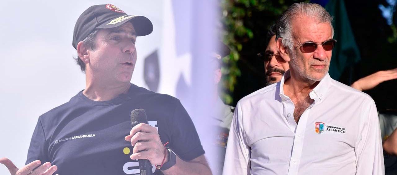 Alex Char, Alcalde de Barranquilla, y Eduardo Verano, Gobernador del Atlántico