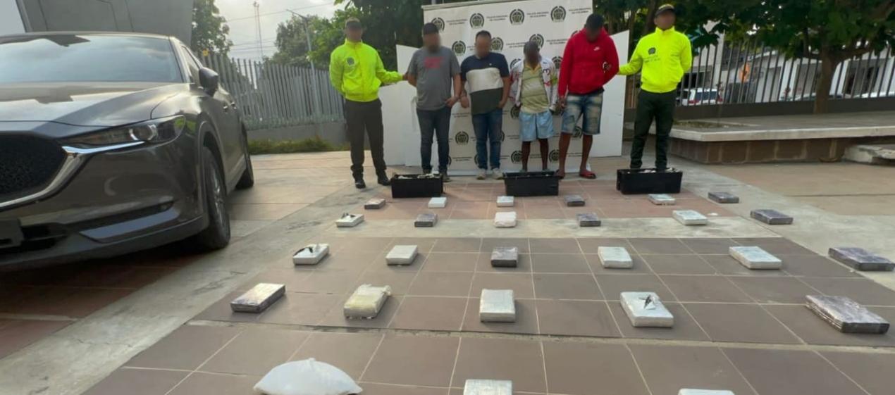 Cocaína incautada en Cartagena. 