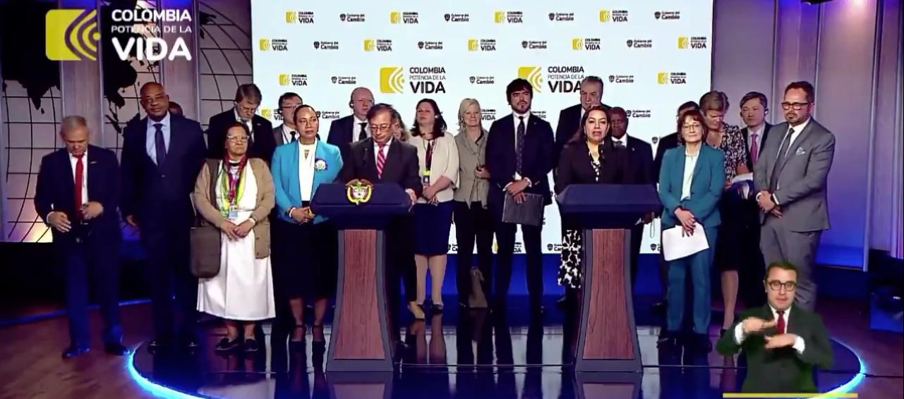 Los miembros del Consejo de Seguridad de la ONU en su visita a Colombia