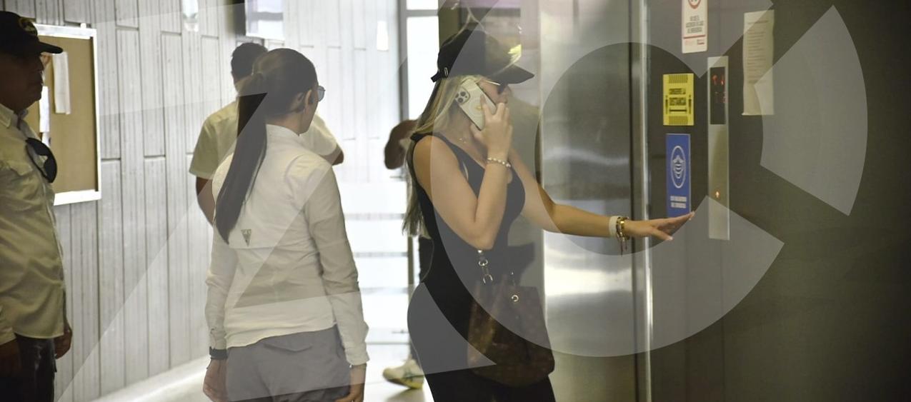 Day Vásquez a su llegada a la Fiscalía. 