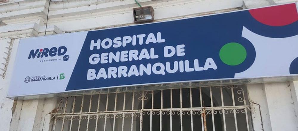 El hombre baleado fue llevado al Hospital General de Barranquilla. 