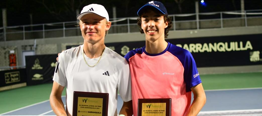 Noah Johnston y el colombiano Alejandro Arcilla, campeones en dobles masculino. 