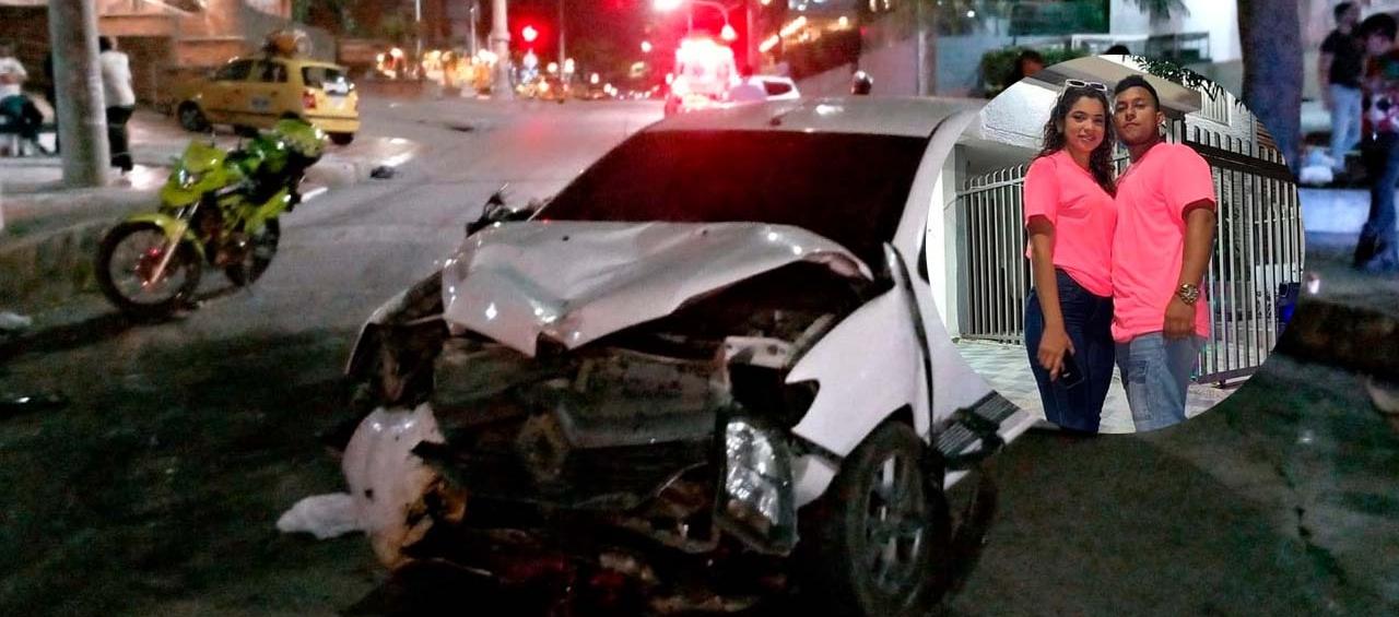 Dayana Paola Escorcia Gómez y Juan Andrés Maury González iban en moto y colisionaron con este vehículo.  