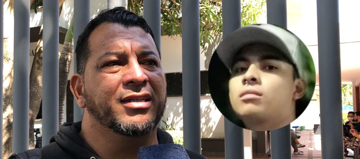 Leonardo Domínguez, padre del joven.