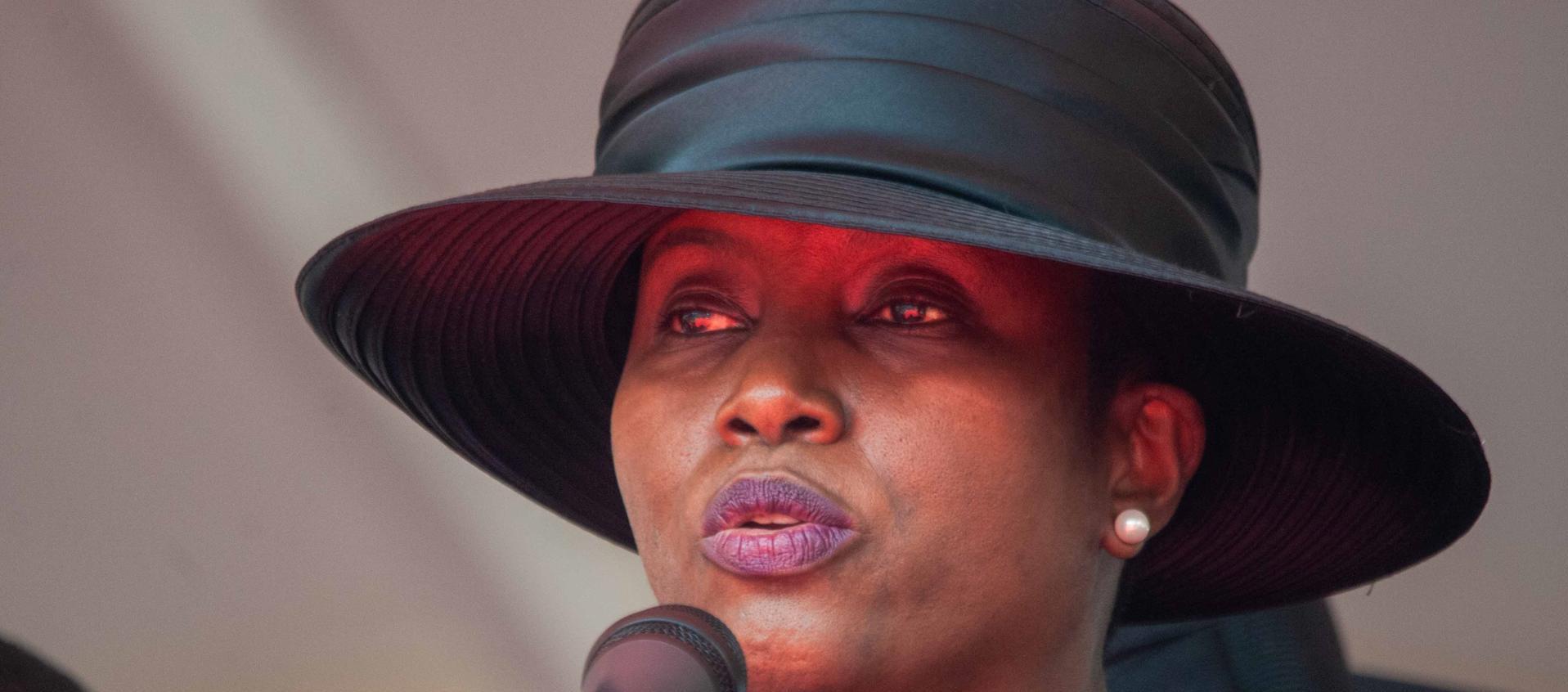 Martine Moïse, viuda del asesinado presidente Jovenel Moise.