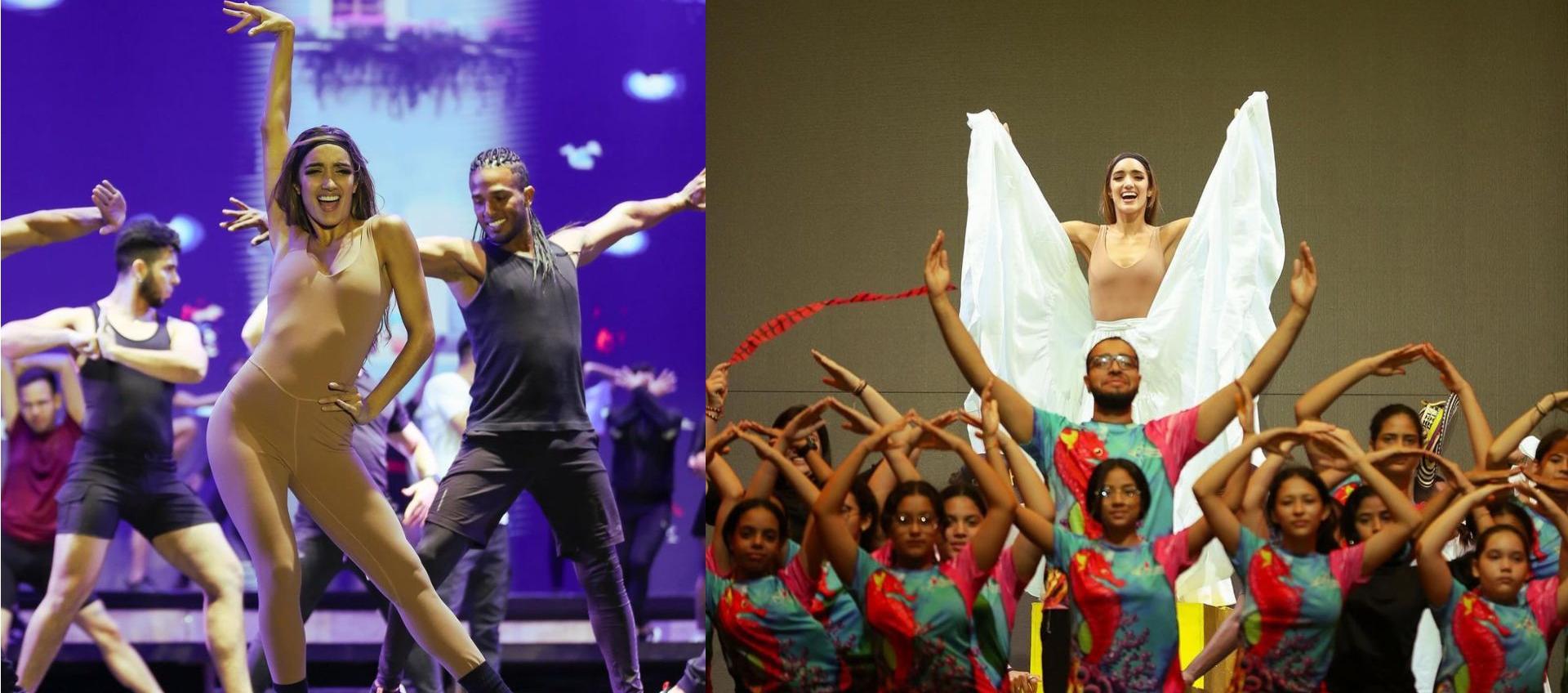 Melissa Cure en los ensayos.