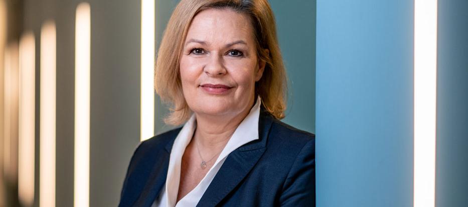 La ministra alemana del Interior, Nancy Faeser. 