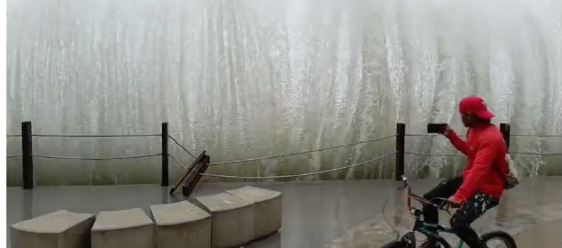 Las olas oscilan 1.3 y 3.6 metros.