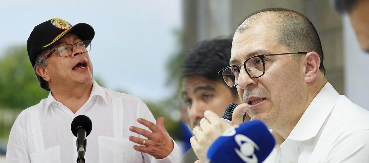 El Presidente Gustavo Petro y el fiscal Francisco Barbosa.